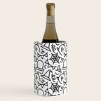 Fun halloween cartoon doodle art pattern Wine Chiller Gallery Image 2