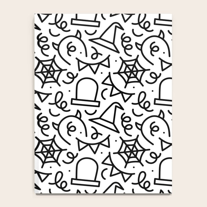 Fun halloween cartoon doodle art pattern Notebook Gallery Image 4