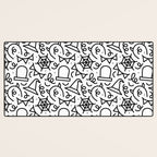 Fun halloween cartoon doodle art pattern Desk Mat Gallery Image 3