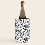 Fun halloween cartoon doodle art pattern Wine Chiller Gallery Image 3