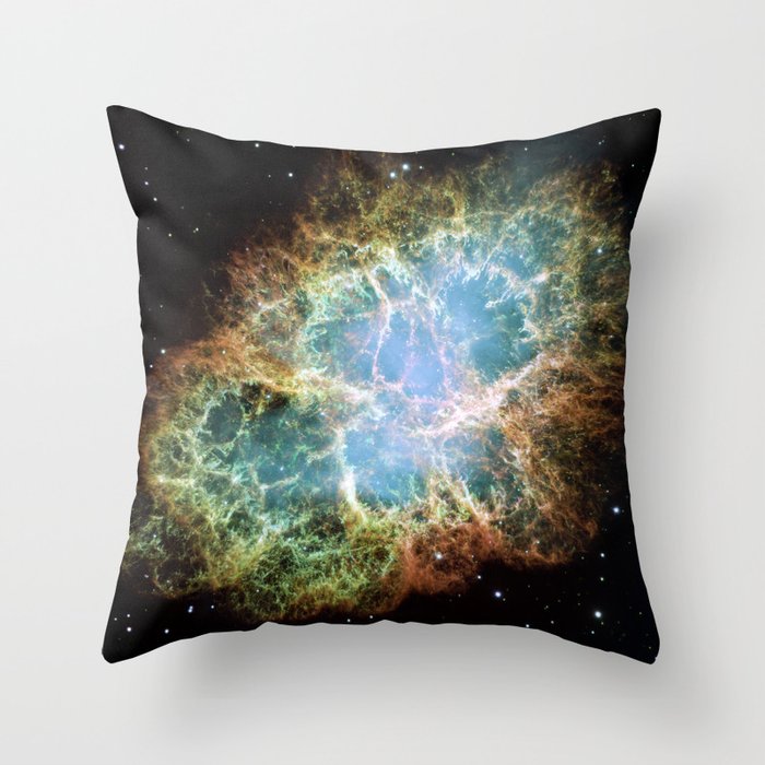 Crab Nebula (Hubble Space Telescope / ESA) Throw Pillow Gallery Image 6
