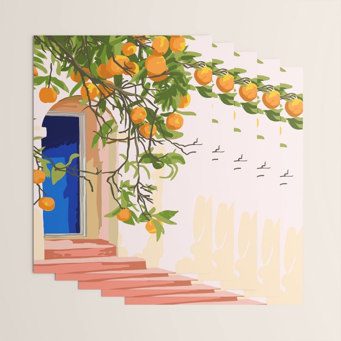 Wherever you go, go with all your heart | Summer Travel Morocco Boho Oranges | Architecture Building Wrapping Paper Gallery Image 3