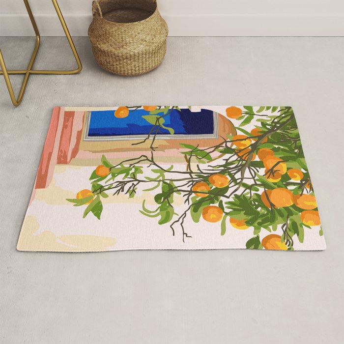 Wherever you go, go with all your heart | Summer Travel Morocco Boho Oranges | Architecture Building Rug Gallery Image 1