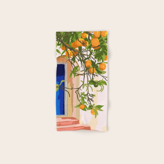 Wherever you go, go with all your heart | Summer Travel Morocco Boho Oranges | Architecture Building Bath Towel Gallery Image 1