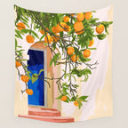 Wherever you go, go with all your heart | Summer Travel Morocco Boho Oranges | Architecture Building Wall Tapestry Gallery Image 4