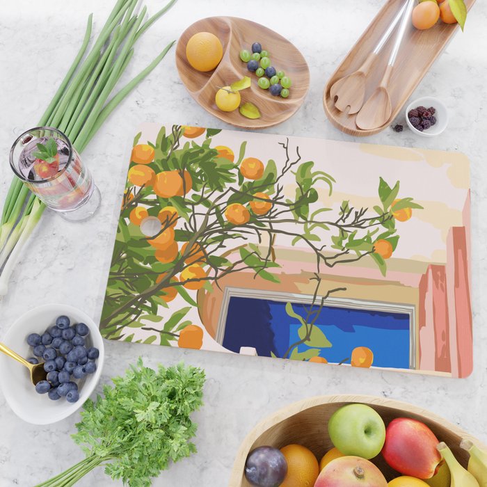 Wherever you go, go with all your heart | Summer Travel Morocco Boho Oranges | Architecture Building Cutting Board Gallery Image 2