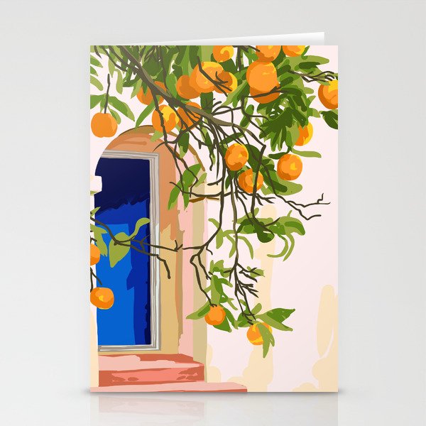 Wherever you go, go with all your heart | Summer Travel Morocco Boho Oranges | Architecture Building Stationery Card Gallery Image 2