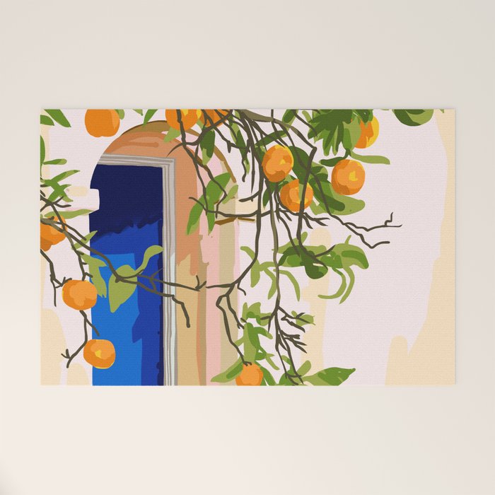 Wherever you go, go with all your heart | Summer Travel Morocco Boho Oranges | Architecture Building Welcome Mat Gallery Image 1