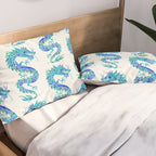 Chinese Dragon - Blue Palette Pillow Sham Gallery Image 2