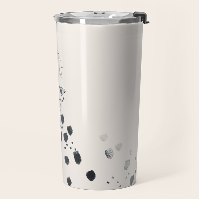 Cheetah 15 Black and White Travel Mug Gallery Image 2