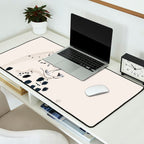 Cheetah 15 Black and White Desk Mat Gallery Image 2