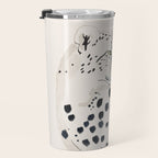 Cheetah 15 Black and White Travel Mug Gallery Image 3