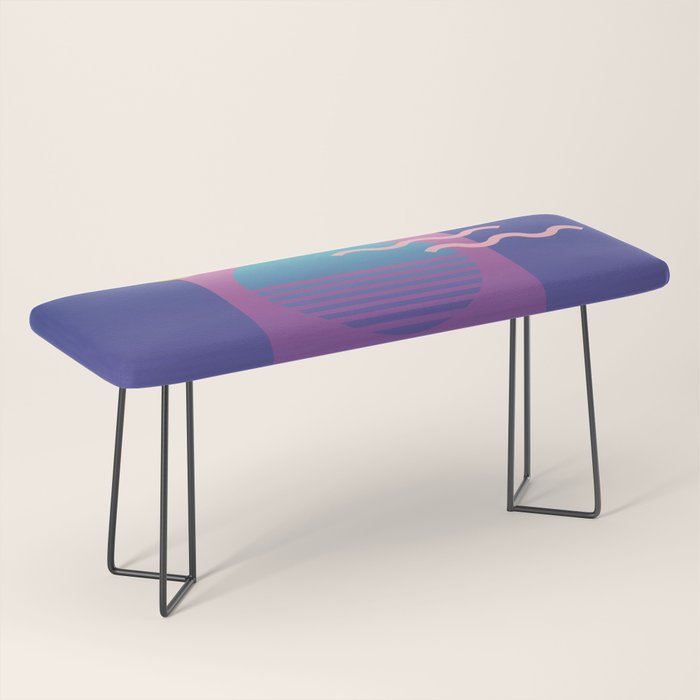 Memphis Pattern 36 / 80s - 90s Retro Bench Gallery Image 1