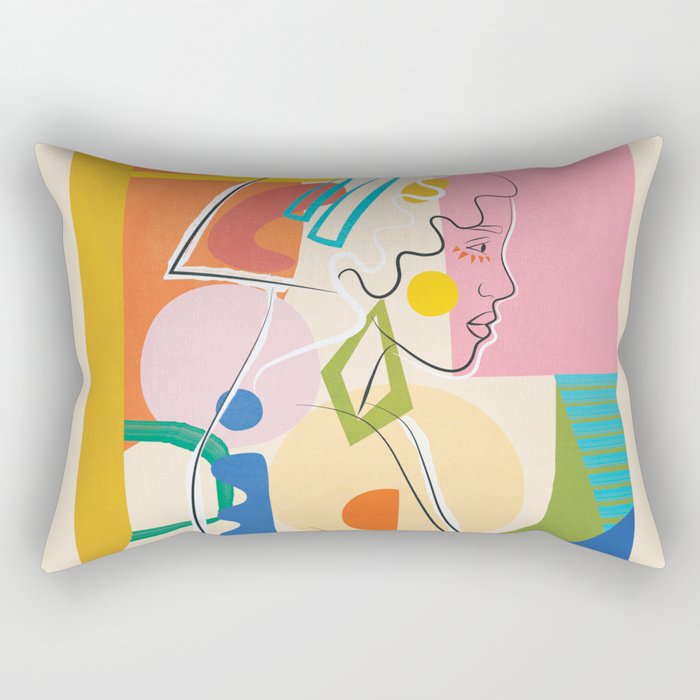 Abstract Woman 13 Rectangular Pillow Gallery Image 1