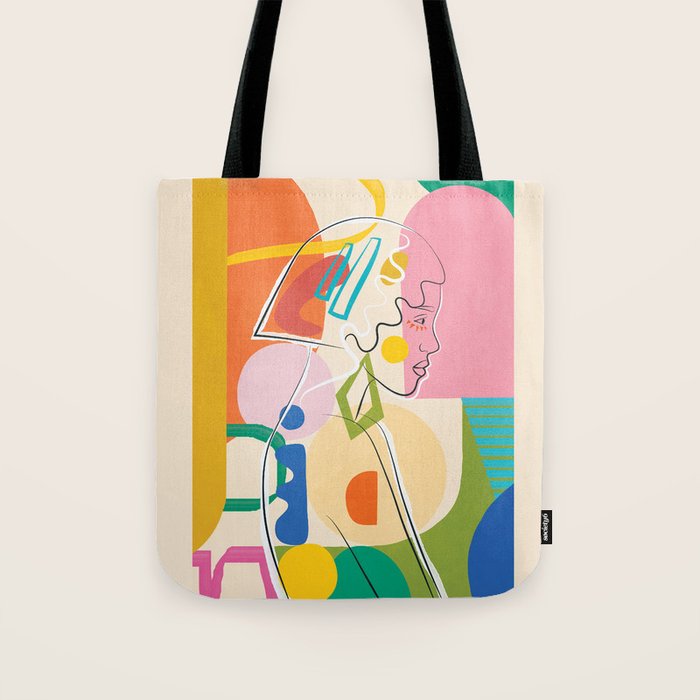 Abstract Woman 13 Tote Bag Gallery Image 1
