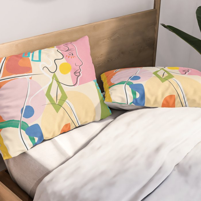 Abstract Woman 13 Pillow Sham Gallery Image 2