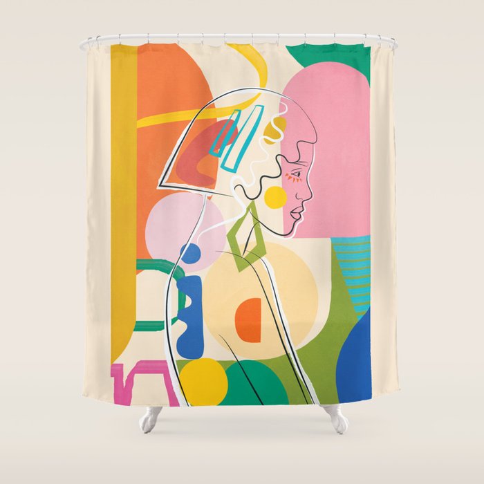 Abstract Woman 13 Shower Curtain Gallery Image 1