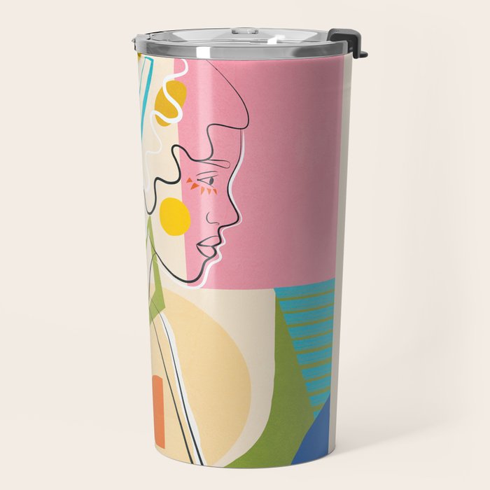 Abstract Woman 13 Travel Mug Gallery Image 2