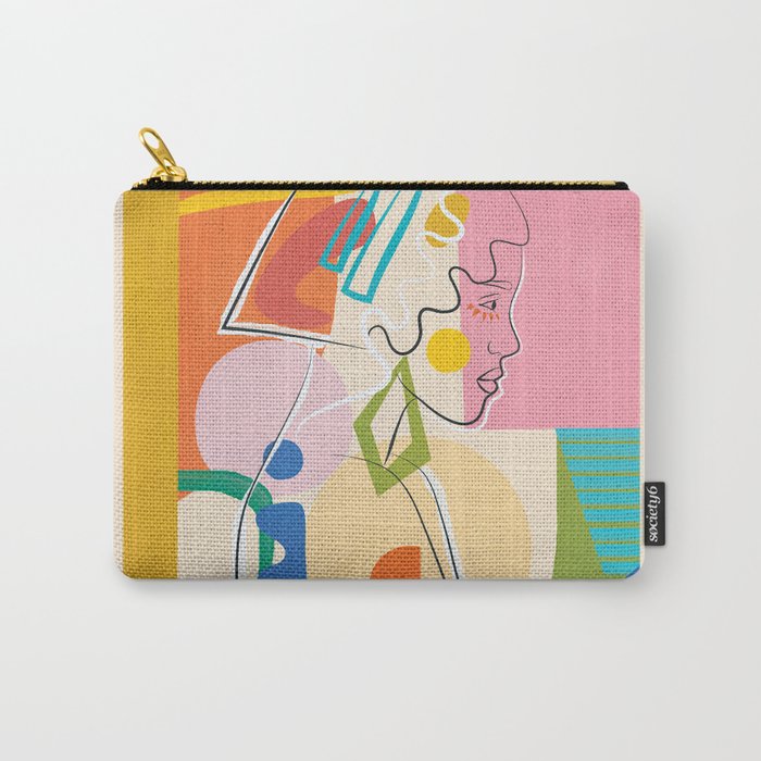 Abstract Woman 13 Carry All Pouch Gallery Image 1