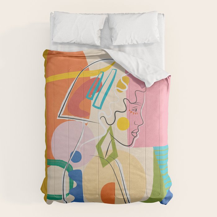 Abstract Woman 13 Comforter Gallery Image 1