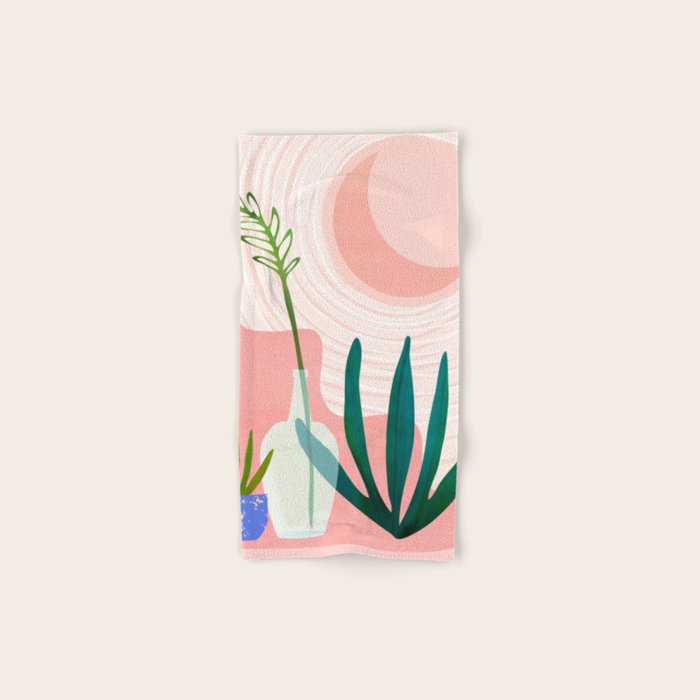 Pink Desert Abstract Landscape Towels Gallery Image 1