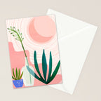 Pink Desert Abstract Landscape Stationery Card Gallery Image 2