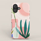 Pink Desert Abstract Landscape iPhone Case Gallery Image 1