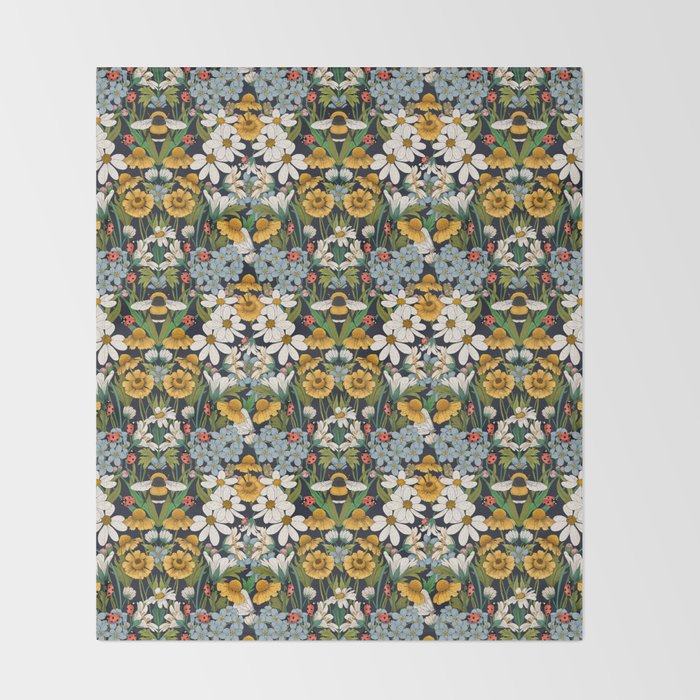 Beehaven in Bloom Throw Blanket Gallery Image 2