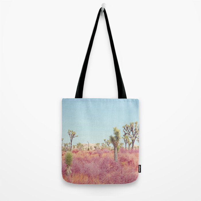 Surreal Pink Desert - Joshua Tree Landscape Photography Tote Bag Gallery Image 2