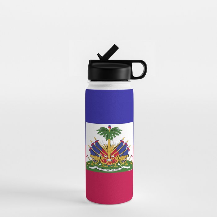 Haiti flag emblem Water Bottle Gallery Image 1