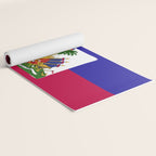 Haiti flag emblem Yoga Mat Gallery Image 2