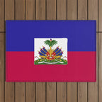 Haiti flag emblem Outdoor Rug Gallery Image 1