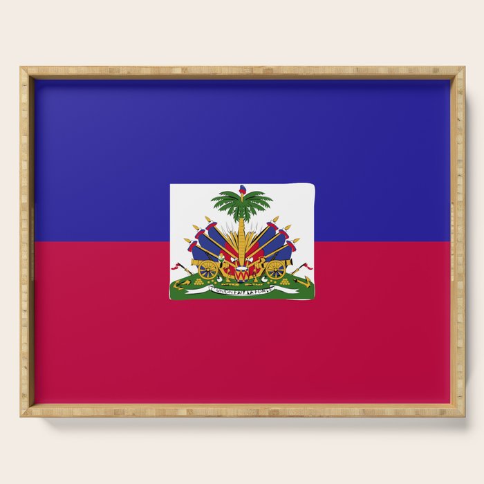 Haiti flag emblem Serving Tray Gallery Image 1