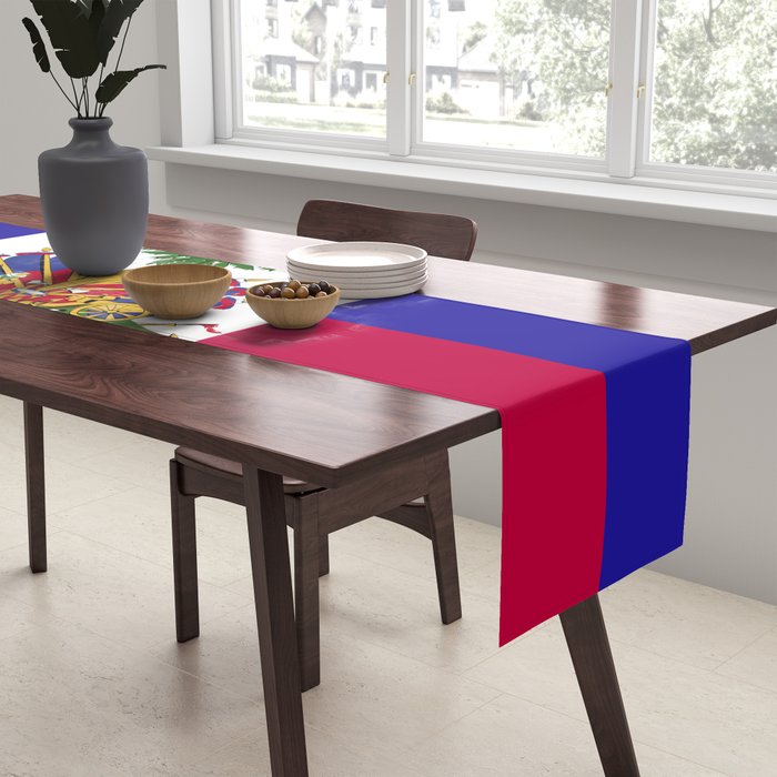 Haiti flag emblem Table Runner Gallery Image 2