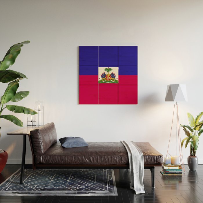 Haiti flag emblem Wood Wall Art Gallery Image 2