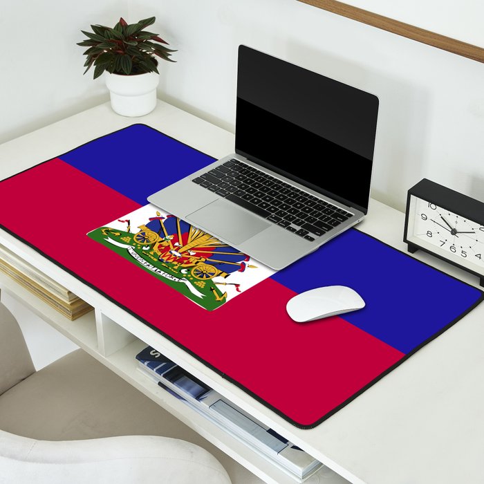 Haiti flag emblem Desk Mat Gallery Image 2