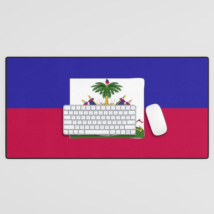 Haiti flag emblem Desk Mat Gallery Image 1