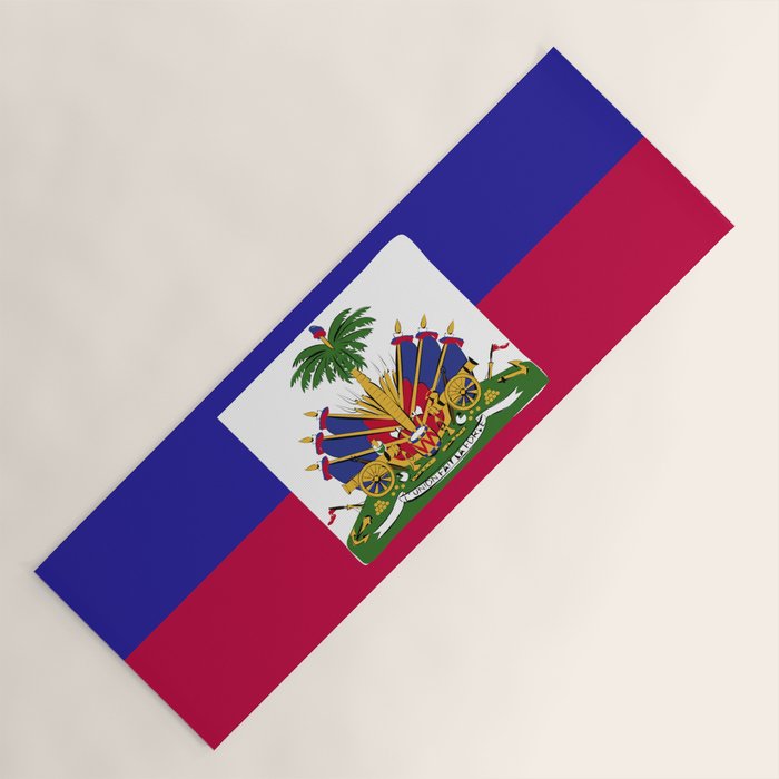 Haiti flag emblem Yoga Mat Gallery Image 1