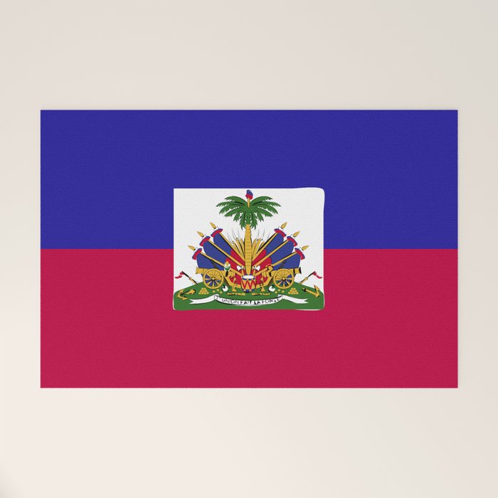 Haiti flag emblem Welcome Mat Gallery Image 1