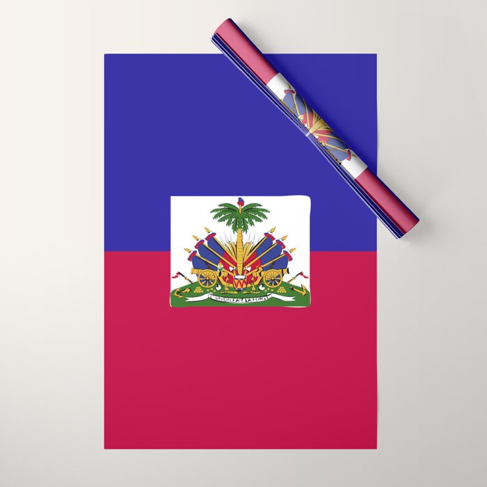 Haiti flag emblem Wrapping Paper Gallery Image 1
