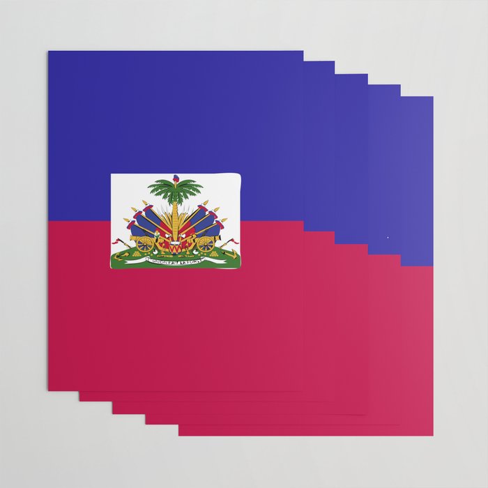 Haiti flag emblem Wrapping Paper Gallery Image 3