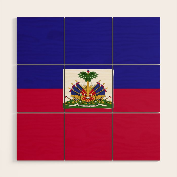 Haiti flag emblem Wood Wall Art Gallery Image 1