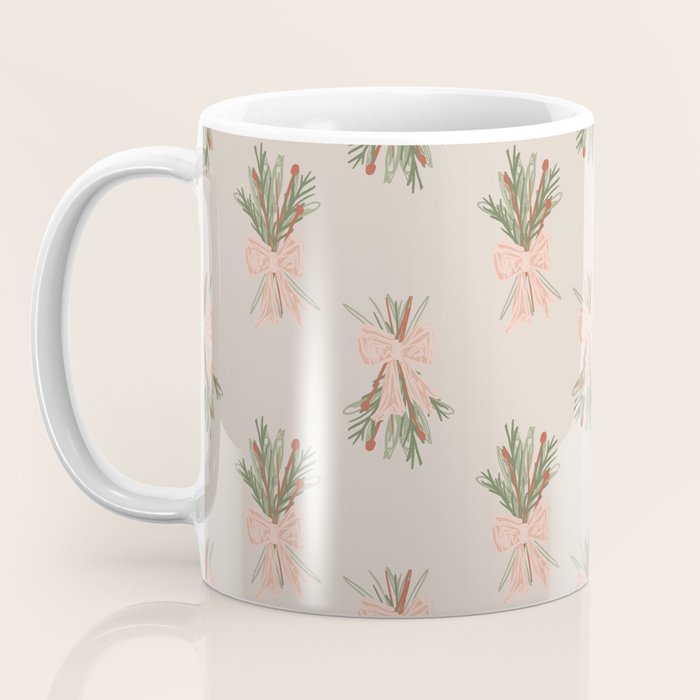 Holiday Bow-quet . Neutral Coffee Mug Gallery Image 3
