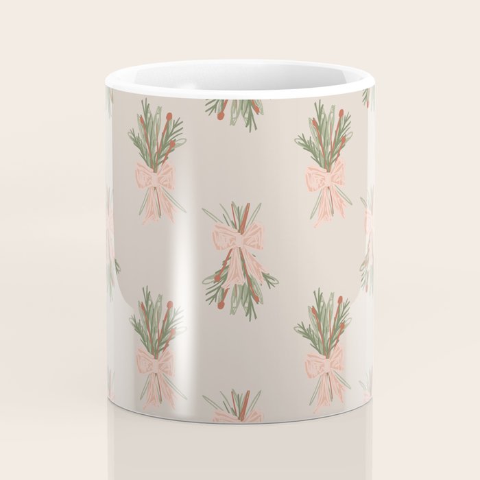 Holiday Bow-quet . Neutral Coffee Mug Gallery Image 4
