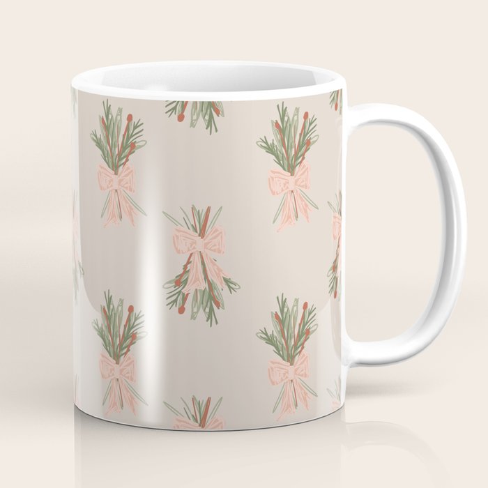 Holiday Bow-quet . Neutral Coffee Mug Gallery Image 1