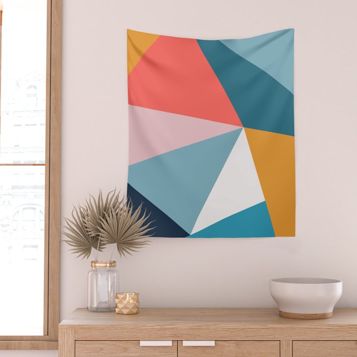 Modern Geometric 34 Wall Tapestry Gallery Image 2