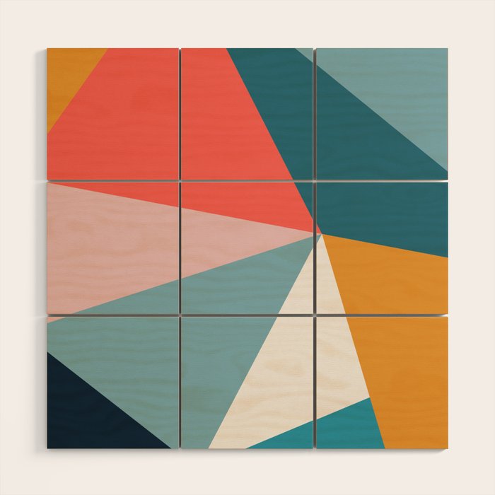 Modern Geometric 34 Wood Wall Art Gallery Image 1