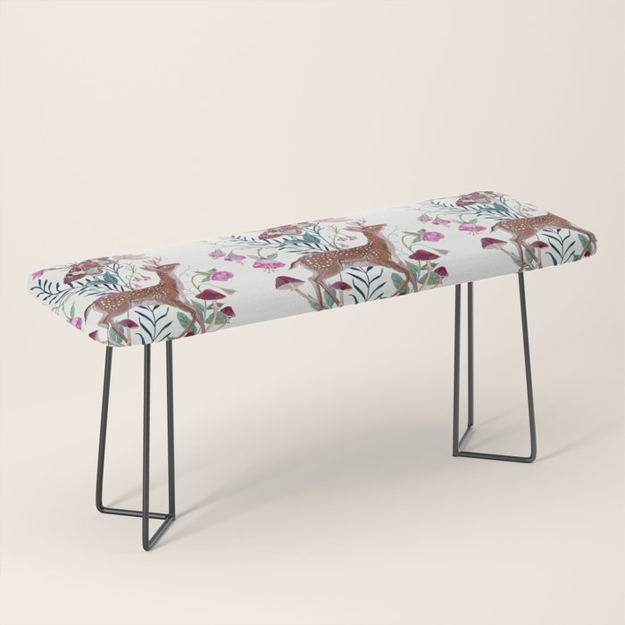 Floral Deer Bench Gallery Image 1