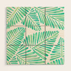 Tropical Banana Leaves - Mint Palette Wood Wall Art Gallery Image 1