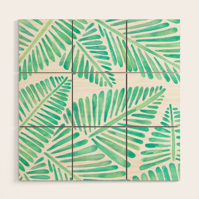 Tropical Banana Leaves - Mint Palette Wood Wall Art Gallery Image 1